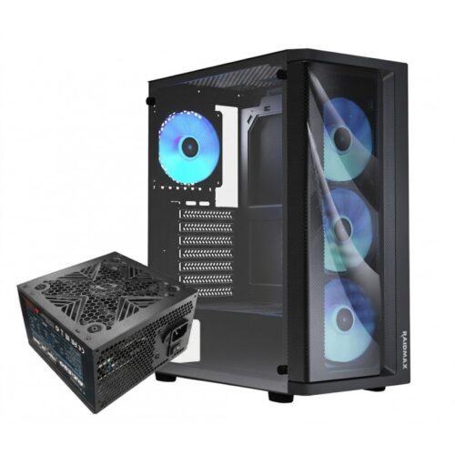 GABINETE 650W RAIDMAX MESHIAN X922 ARGB TG
