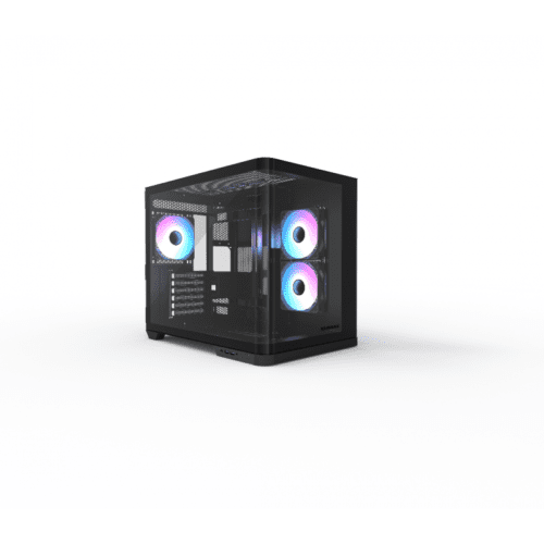 GABINETE GAMER RAIDMAX INFINITA i630 BLACK ATX FISHTANK CURVED GLASS ARGB