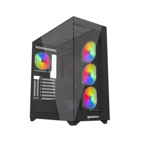 GABINETE GAMER RAIDMAX INFINITA i800 BLACK ATX TG ARGB