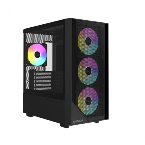 GABINETE GAMER RAIDMAX MESHIAN X609M BLACK MicroATX TG ARGB