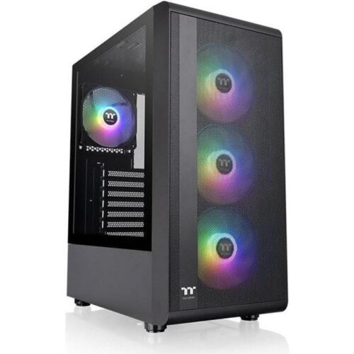GABINETE THERMALTAKE S200 PLUS TG ARGB BLACK TEMPERED GLASS