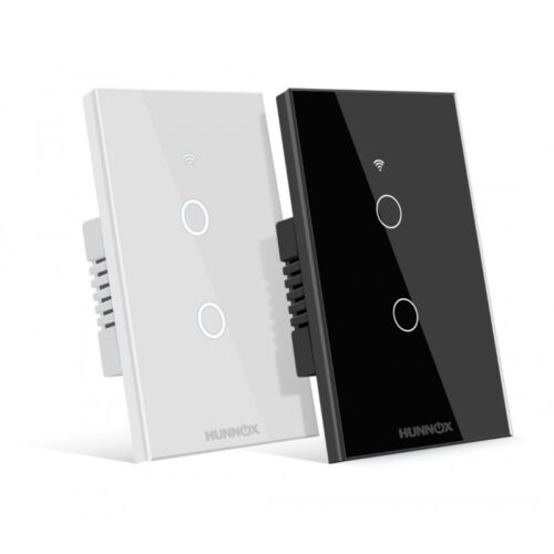 TECLA HUNNOX SMART TACTIL 2 CANALES NEGRO